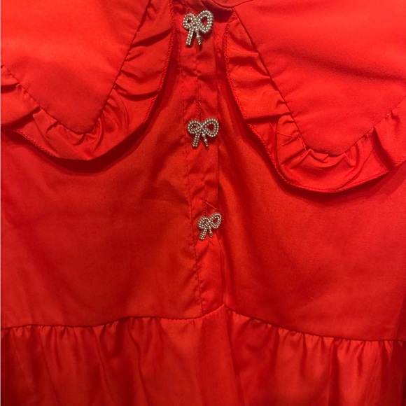 Sunday Red Ruffled Dress - Picture 3 of 8